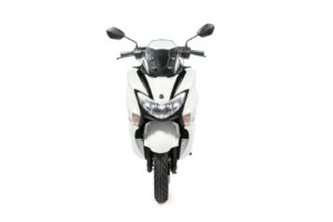 Bergman white scooter front